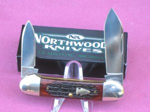 Northwoods Knives Italian Jigged Bone Canoe