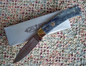 Boker Single Blade Lockback  Grey Bone  Model 1000
