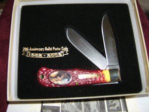 REMINGTON BULLET POSTER KNIFE 20TH ANNIVERSARY 2002 TRAPPER 