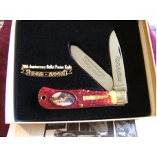 REMINGTON BULLET POSTER KNIFE 20TH ANNIVERSARY 2002 TRAPPER REMINGTON BULLET POSTER KNIFE 20TH ANNIVERSARY 2002 TRAPPER