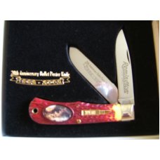 REMINGTON BULLET POSTER KNIFE 20TH ANNIVERSARY 2002 TRAPPER REMINGTON BULLET POSTER KNIFE 20TH ANNIVERSARY 2002 TRAPPER