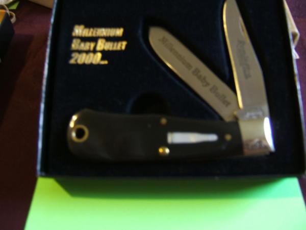 RE18887 MILLENNIUM BABY BULLET 1 OF 2500 BLACK BUFFALO HORN HANDLES