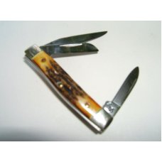  CASE XX SERPENTINE PEN HONEY STAG 53033 SS 4-DOT 1986