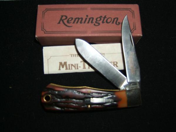 remington R-1179 SILVER BULLET MINI-TRAPPER 1991 DELRIN STAG HANDLE remington R-1179 SILVER BULLET MINI-TRAPPER 1991 DELRIN STAG HANDLE