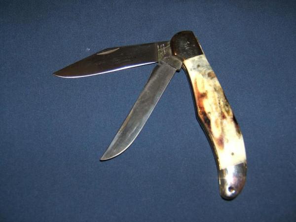 PARKER & SON CHATTANOOGA, TN. 2-BLADE TRAPPER STAG K-409 PARKER & SON CHATTANOOGA, TN. 2-BLADE TRAPPER STAG K-409