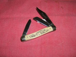 SCHRADE CRIMSHAW SC- 505 USA VINTAGE 3-BLADE STOCKMAN 