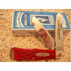 1993 CASE CLASSIC RED BANANA BONE  JUMBO ZIPPER TRAPPER