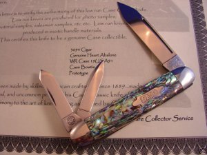 CASE CLASSIC KNIFE 3094 HEART ABALONE PROTOTYPE 1991