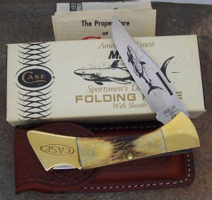 CASE XX 10 DOT 1980 STAG MAKO KNIFE 5158 L SSP