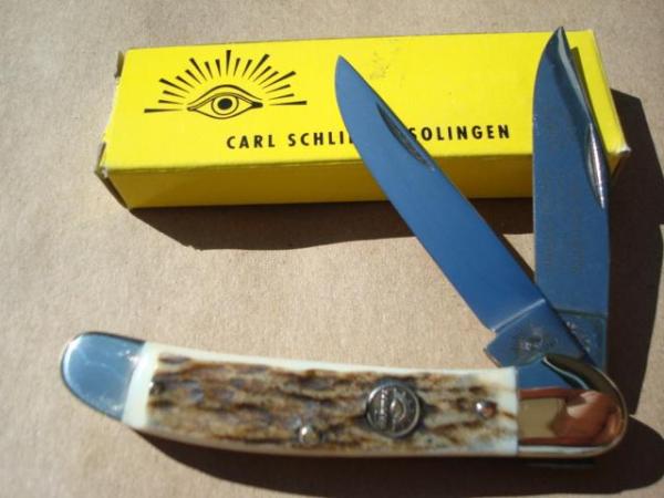 Eye Brand Knives: Eye Brand Copperhead Knife, Stag Handle, EB-GXDS