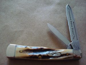 2006 First Run India Stag Case Gunstock Knife - Model 5215SS