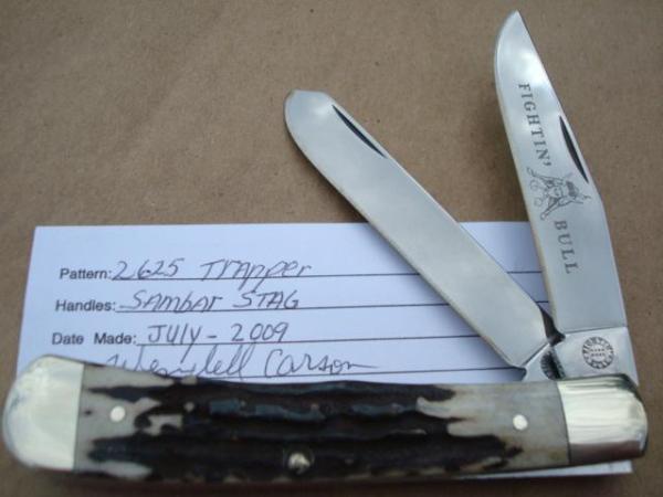 Simply Gorgeous - Model 2625 Classic Stag Trapper Fightin Bull by Wendell Carson Simply Gorgeous - Model 2625 Classic Stag Trapper Fightin Bull by Wendell Carson