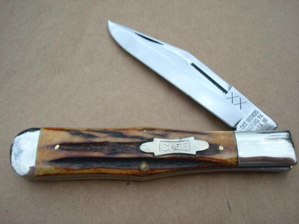 1990 - CASE XX CLASSIC Model # 51050 STAG FOLDING HUNTER KNIFE - Also Known as COKE BOTTLE