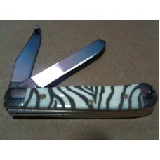 CASE Tiny Trapper Pocket Knife - Natural Bone with Zebra Stripes CASE Tiny Trapper Pocket Knife - Natural Bone with Zebra Stripes