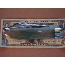 Fightin Bull by Wendell Carson Folding Hunter Model 2639 CAMEL BONE