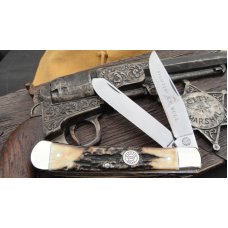 FIGHTIN BULL CLASSIC TRAPPER -TORCHED STAG FIGHTIN BULL CLASSIC TRAPPER -TORCHED STAG