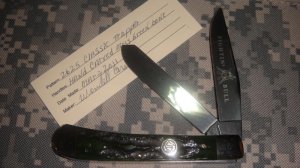 Beautiful Moss Green bone - Model 2625 Classic Trapper by Wendell Carson