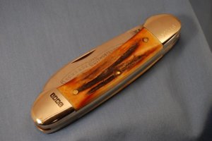 Schrade I-XL Wostenholm Stag 2-blade Canoe