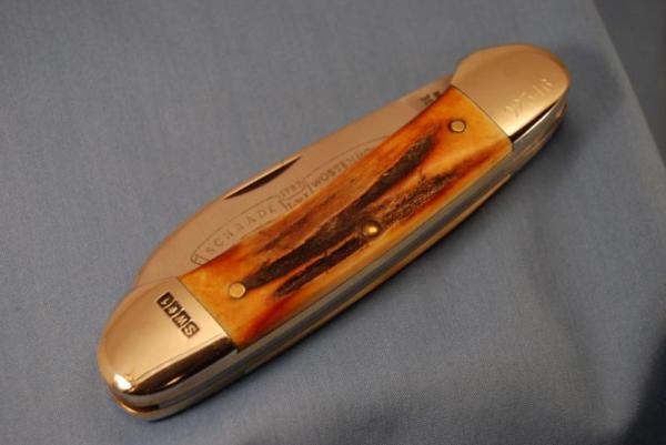 Schrade I-XL Wostenholm Stag 2-blade Canoe