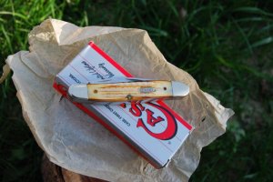 Case XX USA SC06374 Second-Cut Bone Serpentine Stockman 1993 