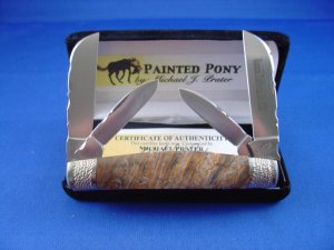 Queen Custom Congress Knife Painted Pony By Michael Prater 