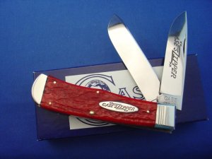 Case XX  Classic 6223 Red Banana Bone Zipper Trapper Knife
