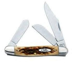 Case Large Stockman Amber Bone