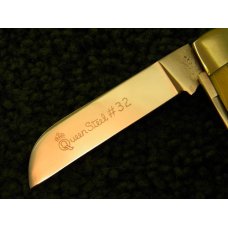 Queen #32 Winterbottom Bone Large Congress Etched No Tang Stamp - 1960's Queen #32 Winterbottom Bone Large Congress Etched No Tang Stamp - 1960's