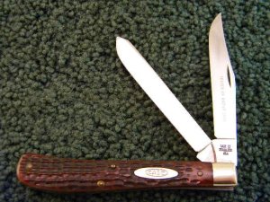 Case XX Stainless USA (1965-69) 62048 SP SSP Bone Farmers Knife Polished Edge Etched