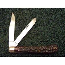 Case XX Stainless USA (1965-69) 62048 SP SSP Bone Farmers Knife Polished Edge Etched Case XX Stainless USA (1965-69) 62048 SP SSP Bone Farmers Knife Polished Edge Etched