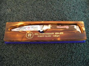 Robert Klaas Solingen Germany Kissing Crane 145th Anniversary Stag Lockaback
