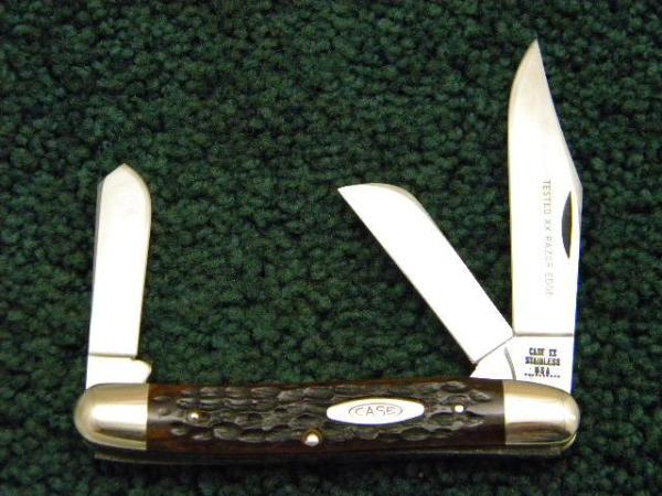 Case XX USA 10 Dot (1970) 6347 HP SSP Razor Edge 3 Blade Stockman Knife - Mint