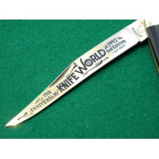 Fight'n Rooster Solingen Germany Horn Toothpick - 1992 15th Anniversary of Knife World - Gold Plated Fight'n Rooster Solingen Germany Horn Toothpick - 1992 15th Anniversary of Knife World - Gold Plated