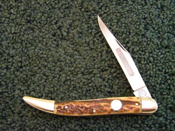 Carl Schlieper Solingen Germany German Eye 3 Eye Stag Toothpick Knife - C. 1970's Carl Schlieper Solingen Germany German Eye 3 Eye Stag Toothpick Knife - C. 1970's