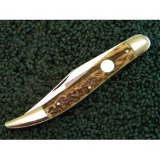 Carl Schlieper Solingen Germany German Eye 3 Eye Stag Toothpick Knife - C. 1970's Carl Schlieper Solingen Germany German Eye 3 Eye Stag Toothpick Knife - C. 1970's