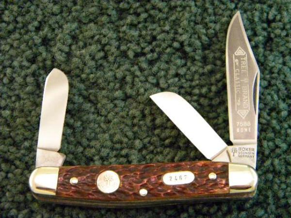 Boker Tree Brand Classic Solingen Germany 7588 Bone Stockman - Mint Boker Tree Brand Classic Solingen Germany 7588 Bone Stockman - Mint