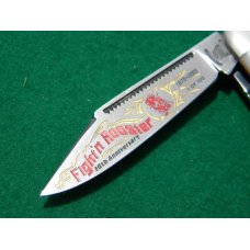 Fight'n Rooster Pearl 3 Blade Cattle Pattern 1995 Club Knife - Mint