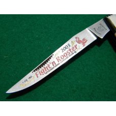 Fight'n Rooster Pearl Muskrat 2003 Club Knife