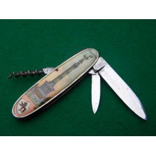 Garantie Solingen Germany Advertising Cork Screw Knife - C. 1900-1920 Garantie Solingen Germany Advertising Cork Screw Knife - C. 1900-1920