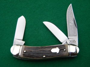 Bulldog Brand Solingen Germany 1984 Stag Sowbelly - Mint