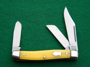 Schrade Walden NY USA 881Y Yellow Stockman
