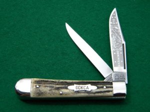 Bulldog Brand Solingen Germany Stag Trapper 1981 ODKCA Club Knife - Mint