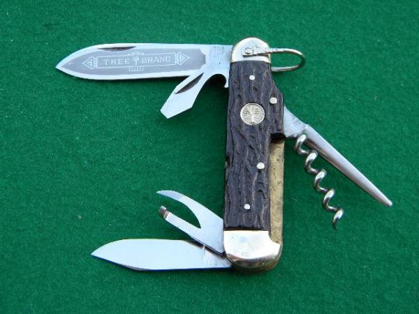 Rare Boker Tree Brand Solingen Hard Black 6 Blade Sportsman Rare Boker Tree Brand Solingen Hard Black 6 Blade Sportsman