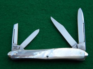 Bertram Cutlery Hen & Rooster Pearl 4 Blade - Solingen Germany