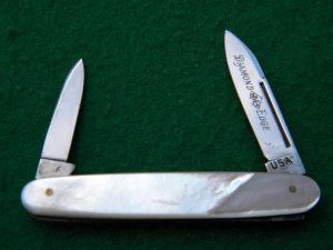 Shapleigh USA Diamond Edge Pearl Pen Knife Etched