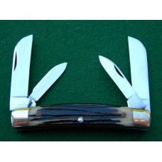 Queen #32 Winterbottom Bone Large Congress Knife Queen Steel Tang Stamp No Etch - 1954-1957 Queen #32 Winterbottom Bone Large Congress Knife Queen Steel Tang Stamp No Etch - 1954-1957