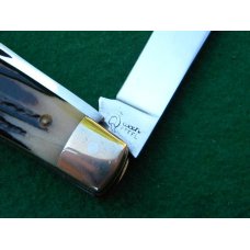 Queen #32 Winterbottom Bone Large Congress Knife Queen Steel Tang Stamp No Etch - 1954-1957 Queen #32 Winterbottom Bone Large Congress Knife Queen Steel Tang Stamp No Etch - 1954-1957