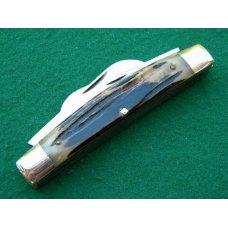 Queen #32 Winterbottom Bone Large Congress Knife Queen Steel Tang Stamp No Etch - 1954-1957 Queen #32 Winterbottom Bone Large Congress Knife Queen Steel Tang Stamp No Etch - 1954-1957