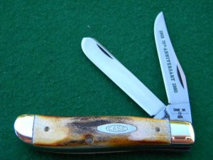 Case XX SS USA 5207 SP SSP 10 Dot (1980) 75th Anniversary Stag Mini Trapper Knife - Mint