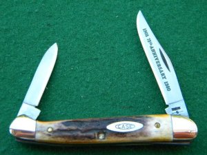 Case XX SS USA 52109X SSP 10 Dot (1980) 75th Anniversary Stag Baby Copperhead Knife - Mint